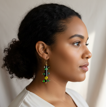 Load image into Gallery viewer, Bantu Knot Earrings (Green)