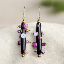 Load image into Gallery viewer, Bantu Knot Earrings (Purple)