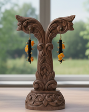 Load image into Gallery viewer, Gemstone Bantu Knot Earrings: Amber
