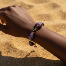 Load image into Gallery viewer, Divination Charm | Purple Cowrie Bracelet