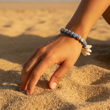 Load image into Gallery viewer, Sea Bloom Cowrie Millefiori Bracelet