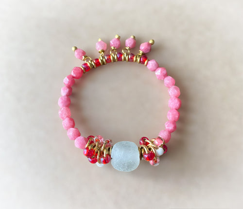 Rhodochrosite OOAK Abundance Bracelet
