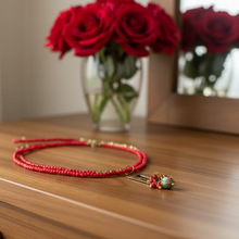 Load image into Gallery viewer, Kujichagulia Mud &amp; Mettle Red Double Strand Necklace