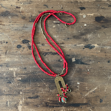 Load image into Gallery viewer, Kujichagulia Mud &amp; Mettle Red Double Strand Necklace
