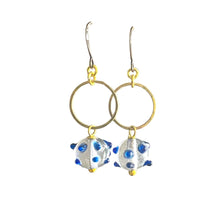 Load image into Gallery viewer, Blue Dot Earrings