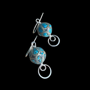 Turquoise Inlaid Petite Earrings