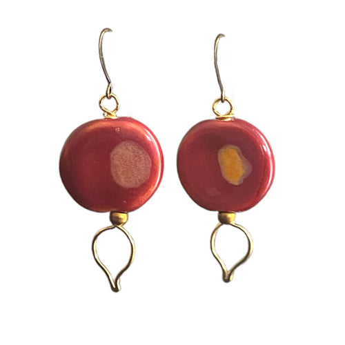 Soul on Fire Kazuri Earrings