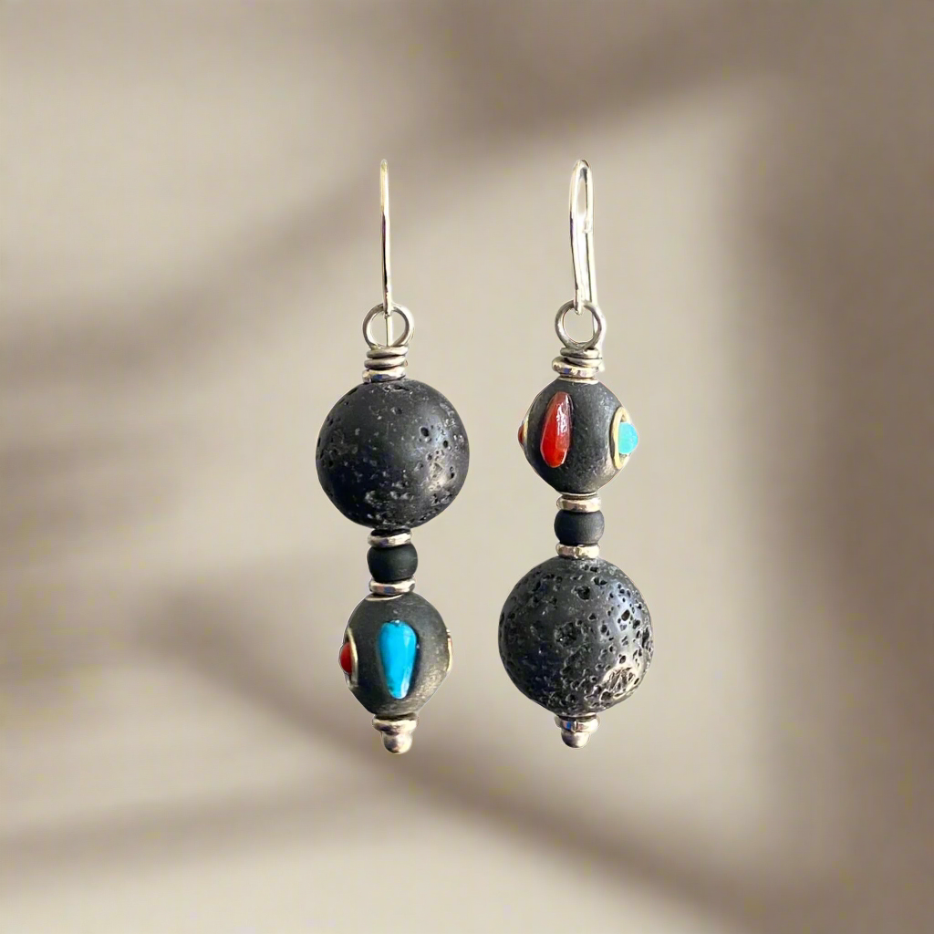 Ethnic Dot Earrings