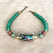 Load image into Gallery viewer, Green Studies Kazuri Necklace