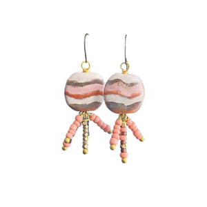 Pink Sparklers Kazuri Earrings