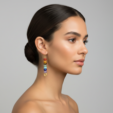 Load image into Gallery viewer, Spiral Chakra Gemstone Earrings