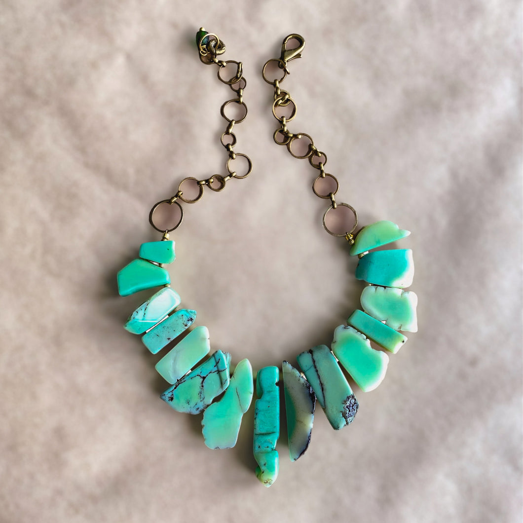 Radiant Light Chrysoprase Necklace No. 1