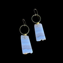 Load image into Gallery viewer, Blue Lace Agate Gemstone Earrings