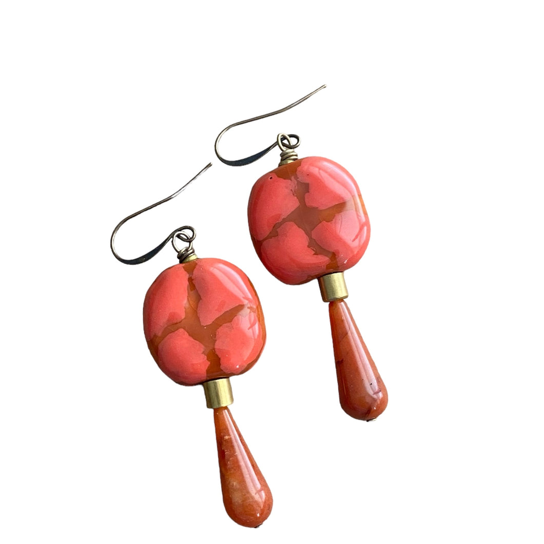 Sorbet Cone Kazuri Earrings