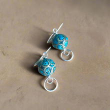 Load image into Gallery viewer, Turquoise Inlaid Petite Earrings