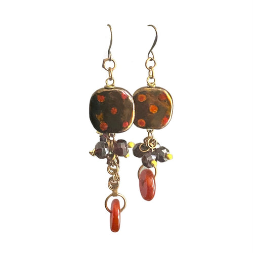 Bronze Age Kazuri Earrings