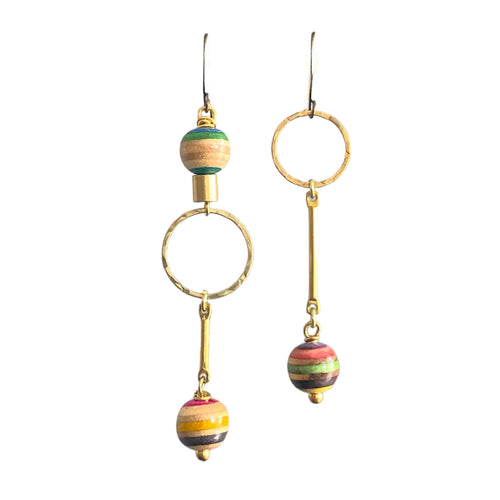 Asymmetrical Rink Earrings