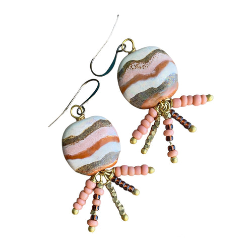 Pink Sparklers Kazuri Earrings