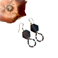 Load image into Gallery viewer, Hexy Hoop Earrings