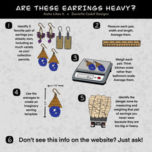 Load image into Gallery viewer, earring measuring diagram