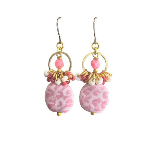 Strawberry Shortcake Kazuri Earrings