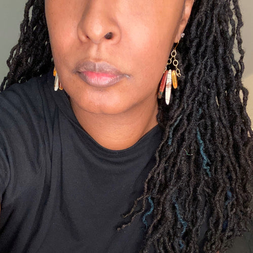 Red Jasper Creek Spike Earrings