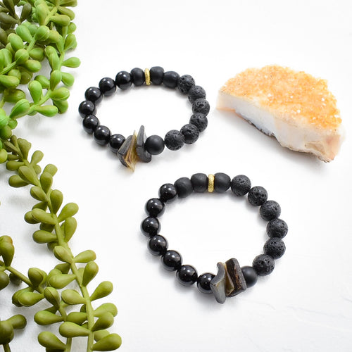 Black Textures Bracelet