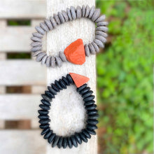 Load image into Gallery viewer, Red Rocks: Rough Cut Jasper and African Beaded Bracelet