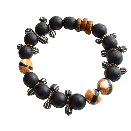Eruptions No. 6 African Beaded Bracelet