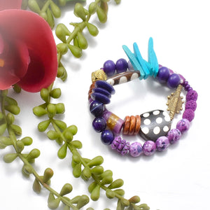 Candy String: Double Wrap Purple African Bracelet