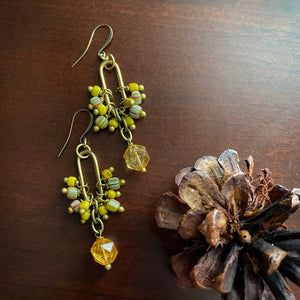 Citrine Crane Earrings (Custom Request)