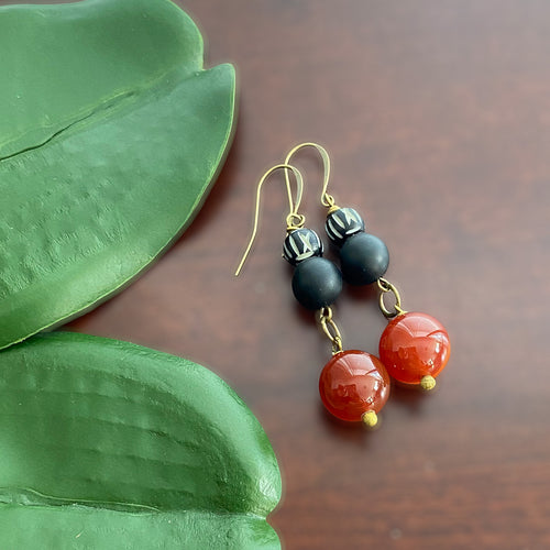 Carnelian Drop Earrings