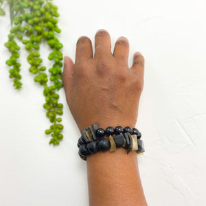 Black Textures Bracelet