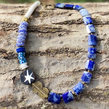 Load image into Gallery viewer, Blue Sodalite and African Beaded Necklace