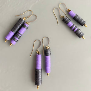 Purple Blocked Earrings (options)