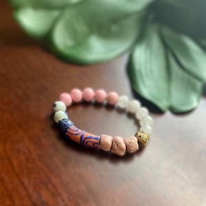 Rose Quartz African Beaded Bracelet