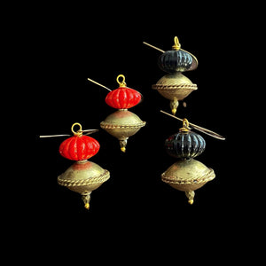Black and Red Tiffin Earrings