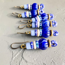 Load image into Gallery viewer, Blue Bauble Earrings