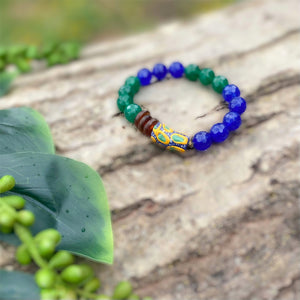 Oceans and Earth African Beaded Bracelet Set