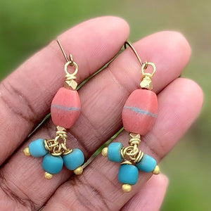 Petite Pink Dangle Earrings