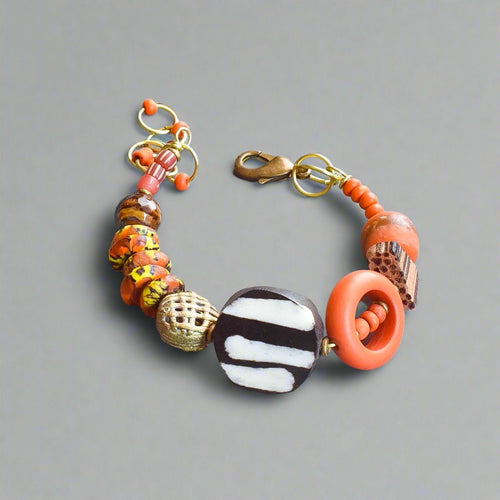 Striped Orange Structural Bracelet