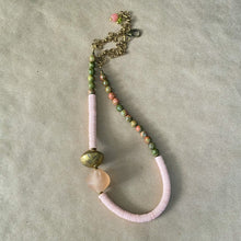 Load image into Gallery viewer, Pink Cashmere Unakite Necklace