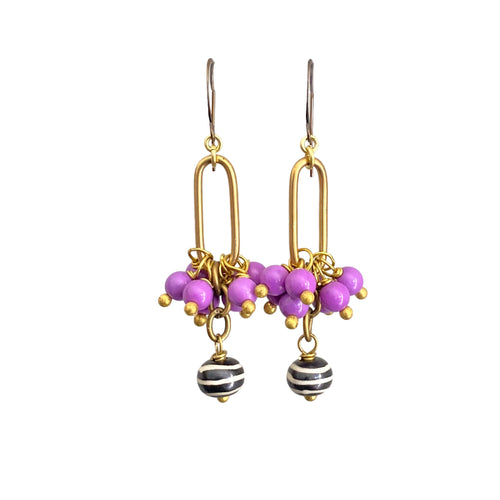 Lavender Crane Earrings