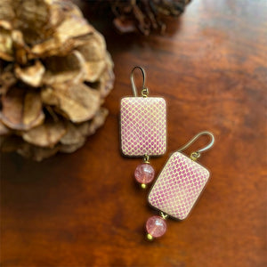 Pretty in Pink or “Helene Smiled” Earrings