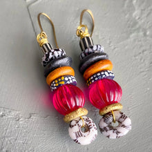 Load image into Gallery viewer, Pink Deco Bauble Earrings