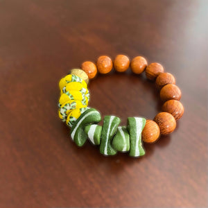 Green Swizzle African Bracelet