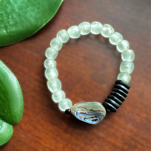 Load image into Gallery viewer, Abalone Chunk African Beaded Bracelet