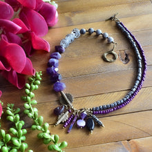 Load image into Gallery viewer, Amethyst Helix Afrobohemian Necklace