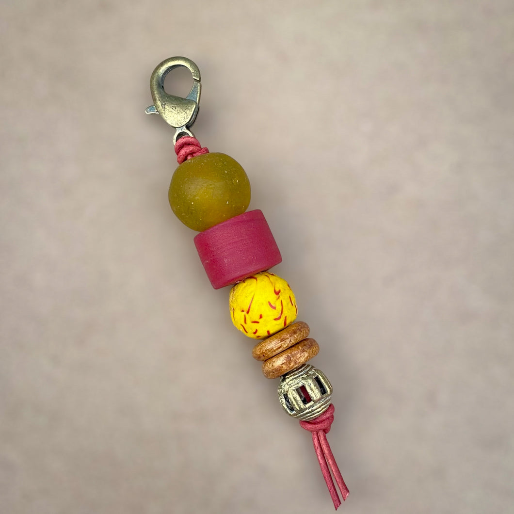 African Beaded Key Fob