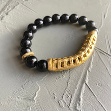 Load image into Gallery viewer, Black is Gold Bracelet
